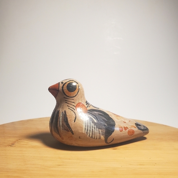 Tonala Other - VINTAGE Tonalá Pottery Bird Figurine MCM Mexican Ceramic Folk Art EUC